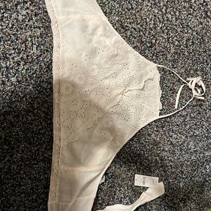 White lace halter top